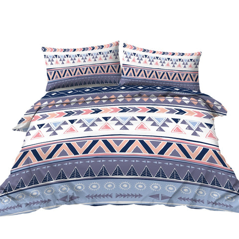 Image of Aztec Bedding Set - Oriental Geometric Retro Home Bedspreads 3-Piece 02