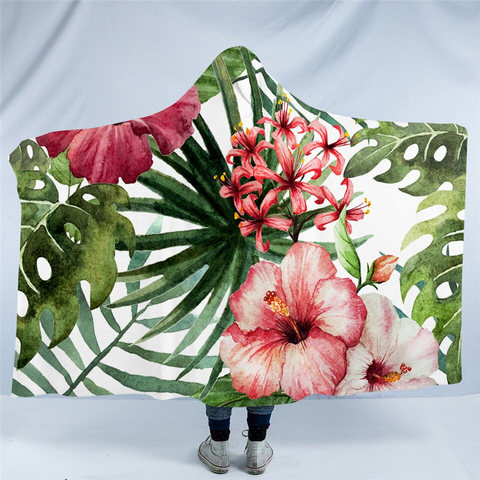 Image of 3D Flora Hooded Blanket