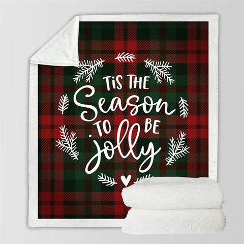 Image of Season To Be Jolly Christmas Cozy Soft Sherpa Blanket