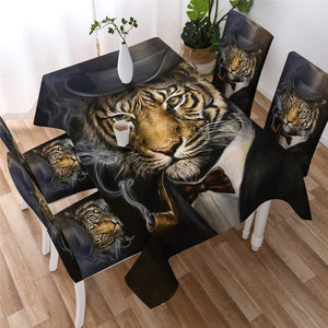 Tiger King by Jp.pemapsorn Waterproof Tablecloth  02