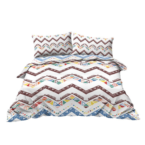 Image of Aztec Bedding Set - Oriental Geometric Retro Home Bedspreads 3-Piece 06