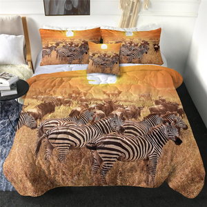 4 Pieces Animal Herds Comforter Set - Beddingify