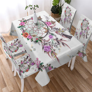 Functional Floral Dreamcatcher Waterproof Tablecloth 03