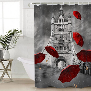 Rainy London Shower Curtain