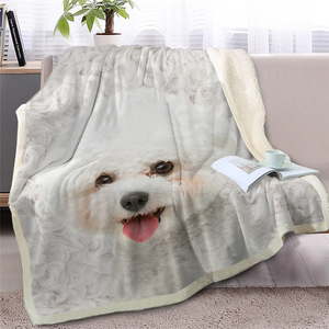 3D Printed Shih Tzu Dog Soft Sherpa Blanket