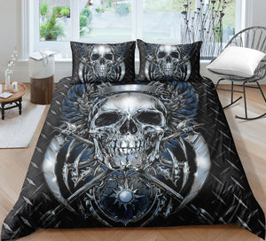 Metal Knight Saws Skull Bedding Set