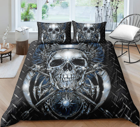 Image of Metal Knight Saws Skull Bedding Set
