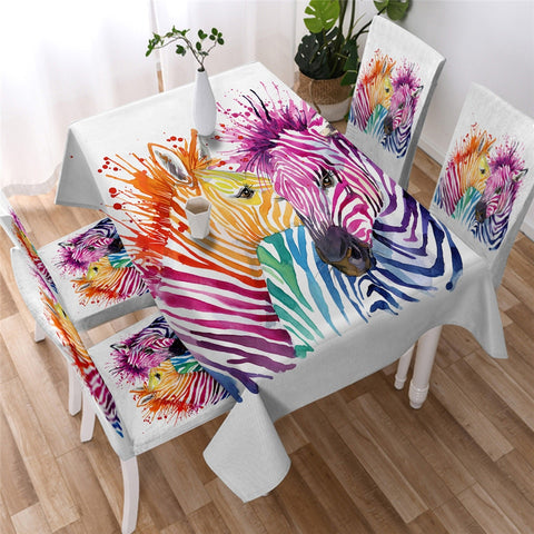 Image of Zebra Waterproof Tablecloth  01