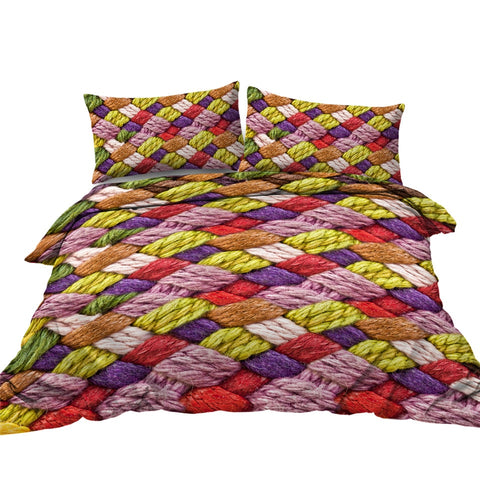 Image of Colorful Bedding Set 3D Printed