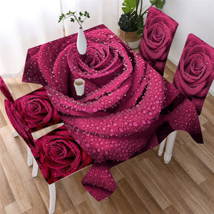 Colorful Rose Waterproof Tablecloth  01