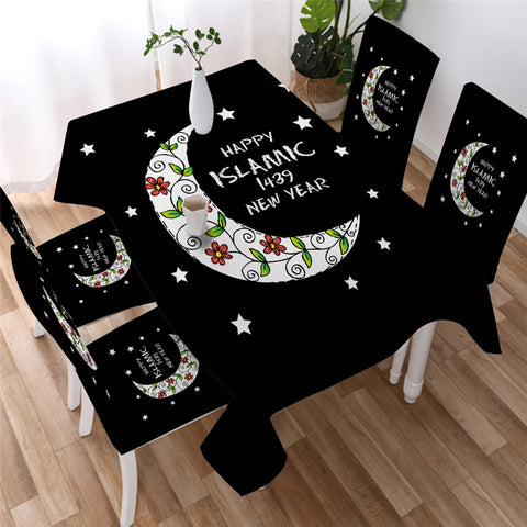 Image of Star Moon - Mandala Waterproof Tablecloth  21