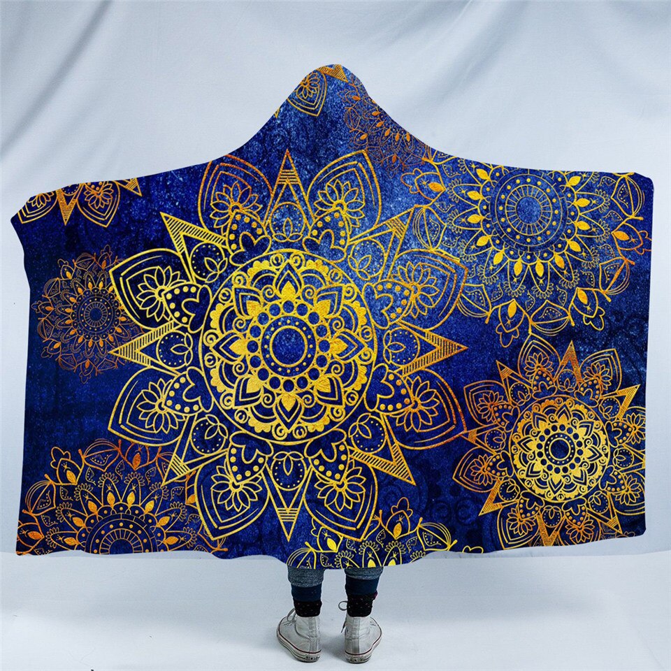 Regal Sun Blue Hooded Blanket