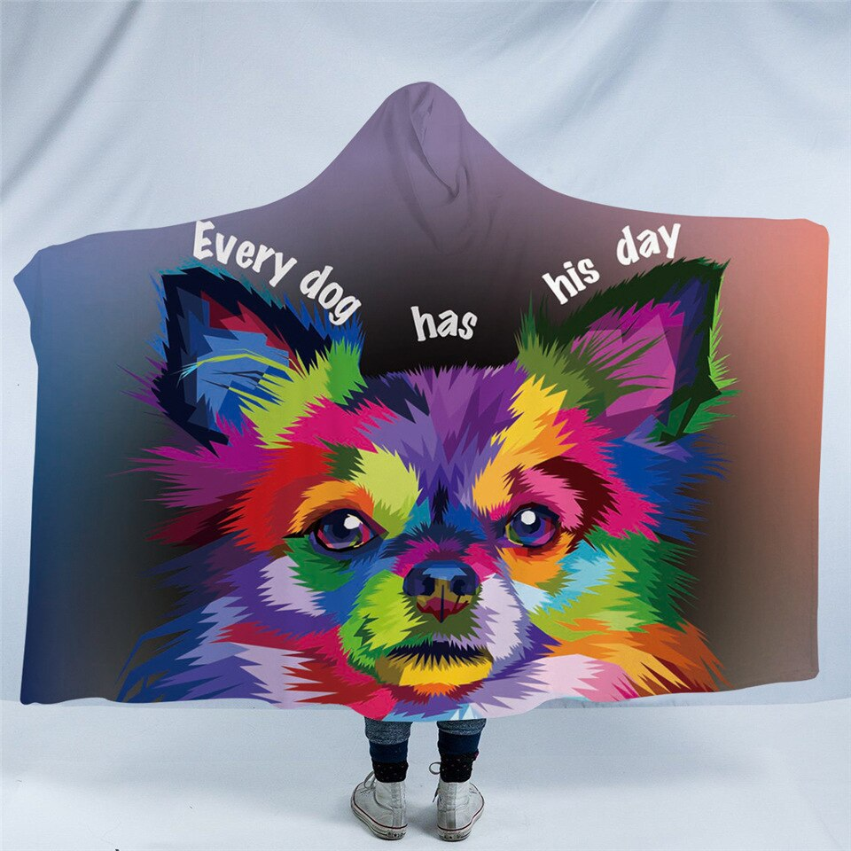 Every Dog Has His Day Hooded Blanket