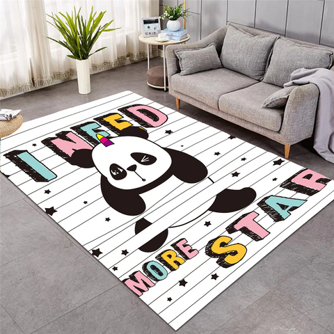 Image of I Need More Star Panda Rug