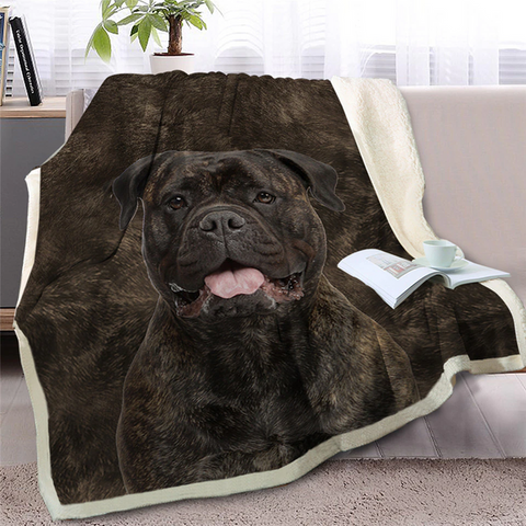 Image of 3D Printed Cane Corso Dog BBS07282166 Soft Sherpa Blanket