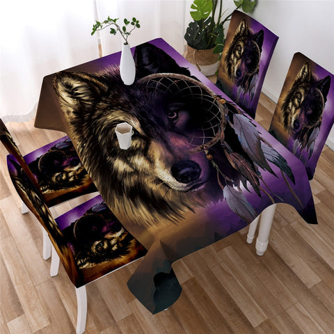 Image of 2-tone Dreamcatcher Animal Waterproof Tablecloth  01