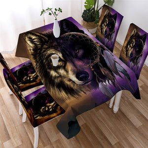 Wolf Waterproof Tablecloth  01