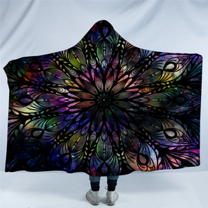 Concentric Pattern Cosmic Hooded Blanket