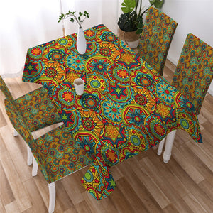 Bohemian Kaleidoscope Waterproof Tablecloth  05