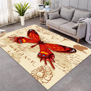 3D Red Machaon Rug