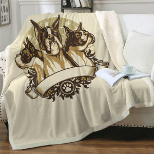 Cool Bulldogs Cozy Soft Sherpa Blanket