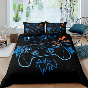 Play And Win Blue Console Bedding Set - Beddingify