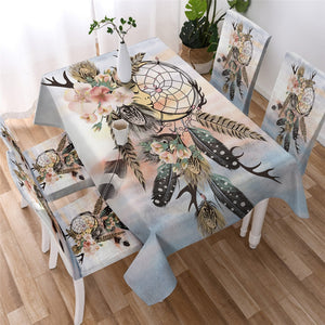 Functional Floral Dreamcatcher Waterproof Tablecloth 05