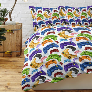 Colorful Bedding Set Game Pads Printed