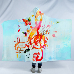 Treble Clef Hooded Blanket