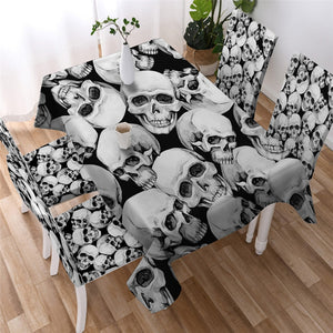 Gothic Vivid Skull Waterproof Tablecloth  09