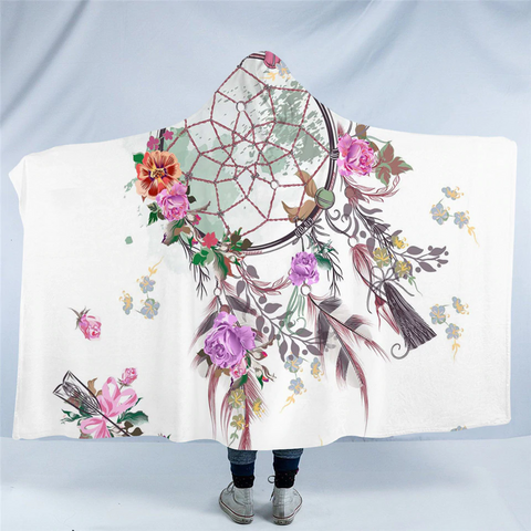 Image of Dream Catcher Flora Hooded Blanket