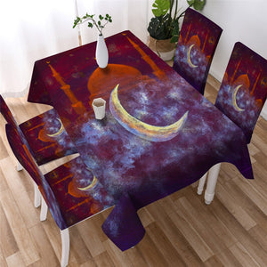 Star Moon - Mandala Waterproof Tablecloth  09