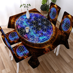 Flower of Life-Mayan Calendar Tableclothes Waterproof