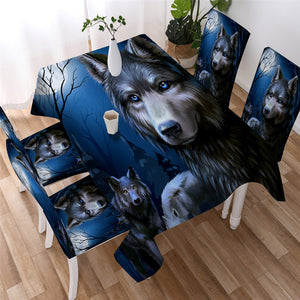 Dreamcatcher - Tribal Wolf Waterproof Tablecloth  09