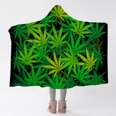 Image of Canabis Hooded Blanket