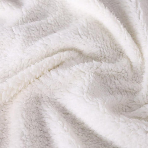 Image of Elegant Floral Patterned Heart Soft Sherpa Blanket