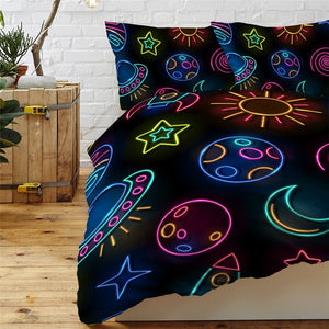 Alien Bedding Set Stars Moon