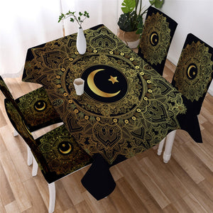 Star Moon - Mandala Waterproof Tablecloth  01