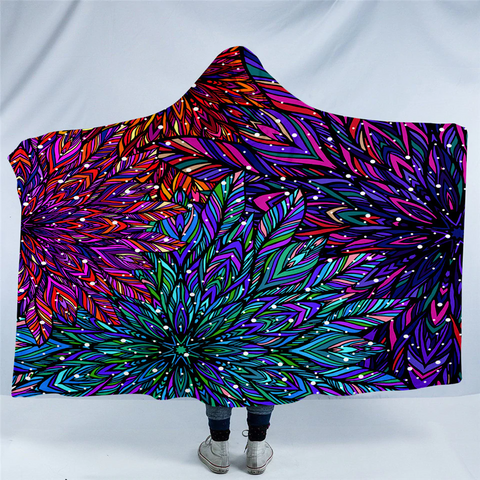 Image of Mythical Flowers Hooded Blanket