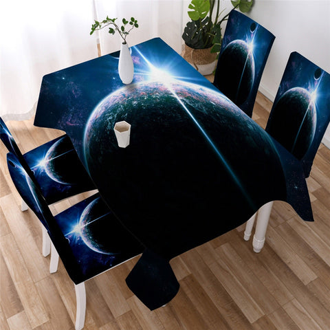 Image of Moon Star - Eclipse Rectangle Tablecloth 05