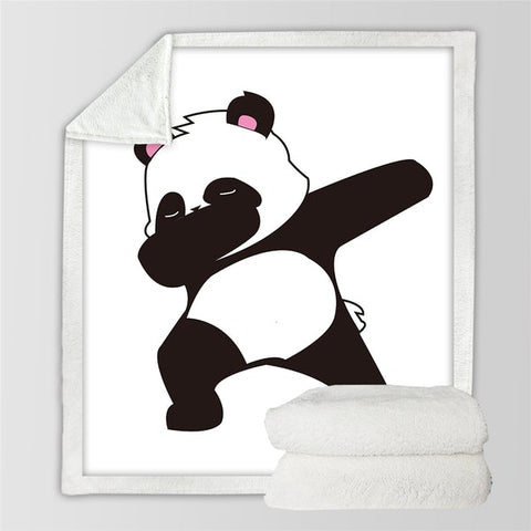 Image of Freestyle Cool Panda Soft Sherpa Blanket