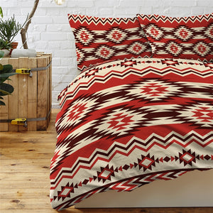 Aztec Bedding Set - Oriental Geometric Retro Home Bedspreads 3-Piece 03
