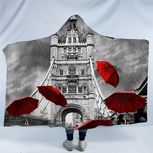 Rainy London Hooded Blanket