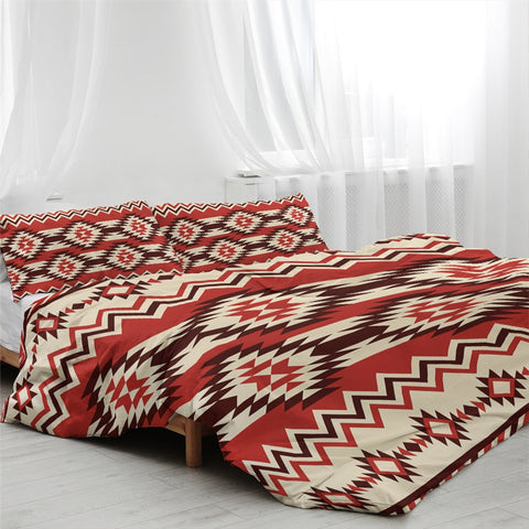 Image of Aztec Bedding Set - Oriental Geometric Retro Home Bedspreads 3-Piece 03