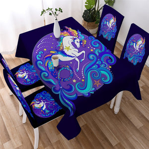 Floral Unicorn Waterproof Tablecloth  23