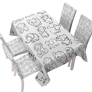 Elephant Waterproof Tablecloth