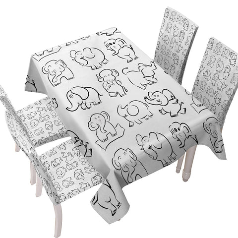 Image of Elephant Waterproof Tablecloth