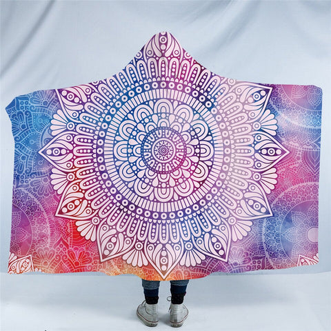 Image of Concentric Pattern Mandala Motif Blanket