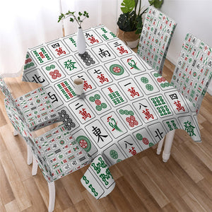 Mahjong Tablecloth 3D Printed Games Waterproof