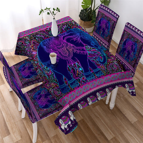 Image of Elephant by Ismot Esha Tablecloth Hippie Waterproof Table Cloth